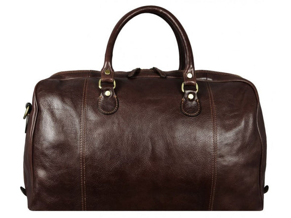 Dark Brown Leather Duffel Bag - The Count of Monte Cristo for Men and Women by Time Resistance on Jetset Times SHOP