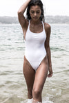 Women's White One Piece Swimsuit - Santorini by The Hessian Collection on Jetset Times SHOP