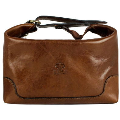 Autumn Leaves - Leather Toiletry Bag