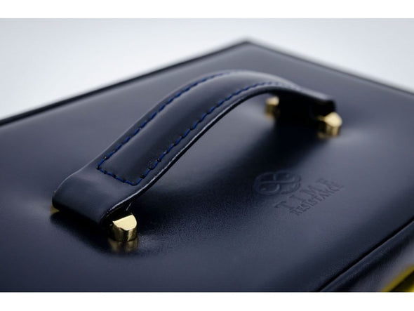 Beloved - Navy Blue Leather Jewelry Box