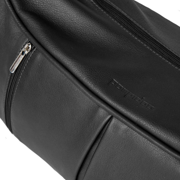 Women's Black Leather Camera Bag - Cologne by POMPIDOO on Jetset Times SHOP