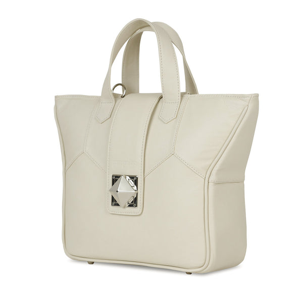 Women's Beige Leather Camera Bag - Kimberly by POMPIDOO on Jetset Times SHOP