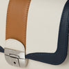 Women's Leather Camera Bag - Lima in White, Blue and Brown by POMPIDOO on Jetset Times SHOP