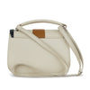 Women's Leather Camera Bag - Lima in White, Blue and Brown by POMPIDOO on Jetset Times SHOP