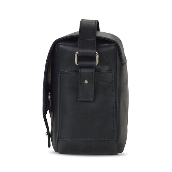 Black Leather Camera Bag - Tokyo for Men and Women by POMPIDOO on Jetset Times SHOP
