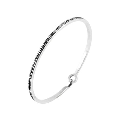 Women's Sami Gagnef Rope Bangle - Silver by No 13 on Jetset Times SHOP