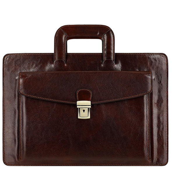 The Tempest - Italian Leather Briefcase