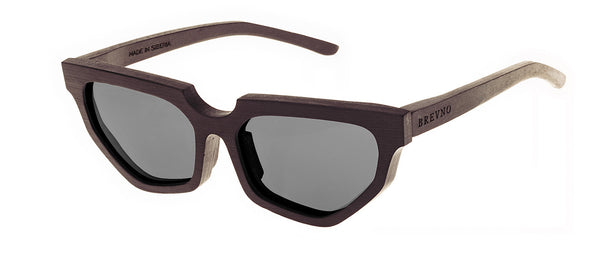 Wood Sunglasses for Men and Women - Black Hornbeam with Dark Grey Lenses by BREVNO on Jetset Times SHOP