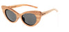 Wood Sunglasses for Men and Women - Walnut with Dark Grey Lenses by BREVNO on Jetset Times SHOP