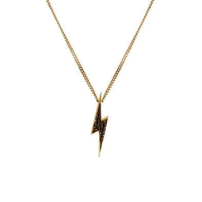 Gold Lightning Bolt Diamond Necklace