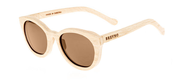Wood Sunglasses for Men and Women - Ashwood with Brown Lenses by BREVNO on Jetset Times SHOP