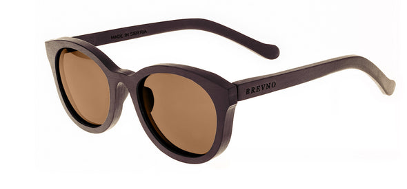 Wood Sunglasses for Men and Women - Black Hornbeam with Brown Lenses by BREVNO on Jetset Times SHOP