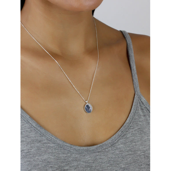 Agate & Diamond Pendant Necklace