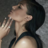 Women's Single Slider Earring - Lightning Bolt in Black Diamond by No 13 on Jetset Times SHOP