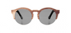 Wood Sunglasses for Men and Women - Birchwood with Dark Grey Lenses by BREVNO on Jetset Times SHOP