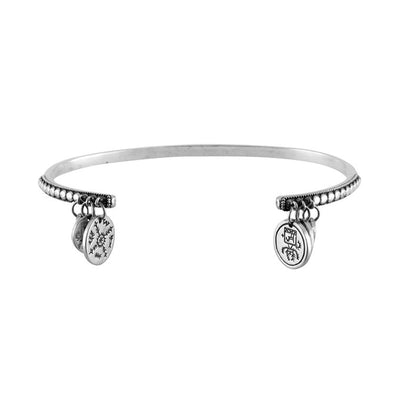 Women's Sami Coin Bangle - Silver by No 13 on Jetset Times SHOP