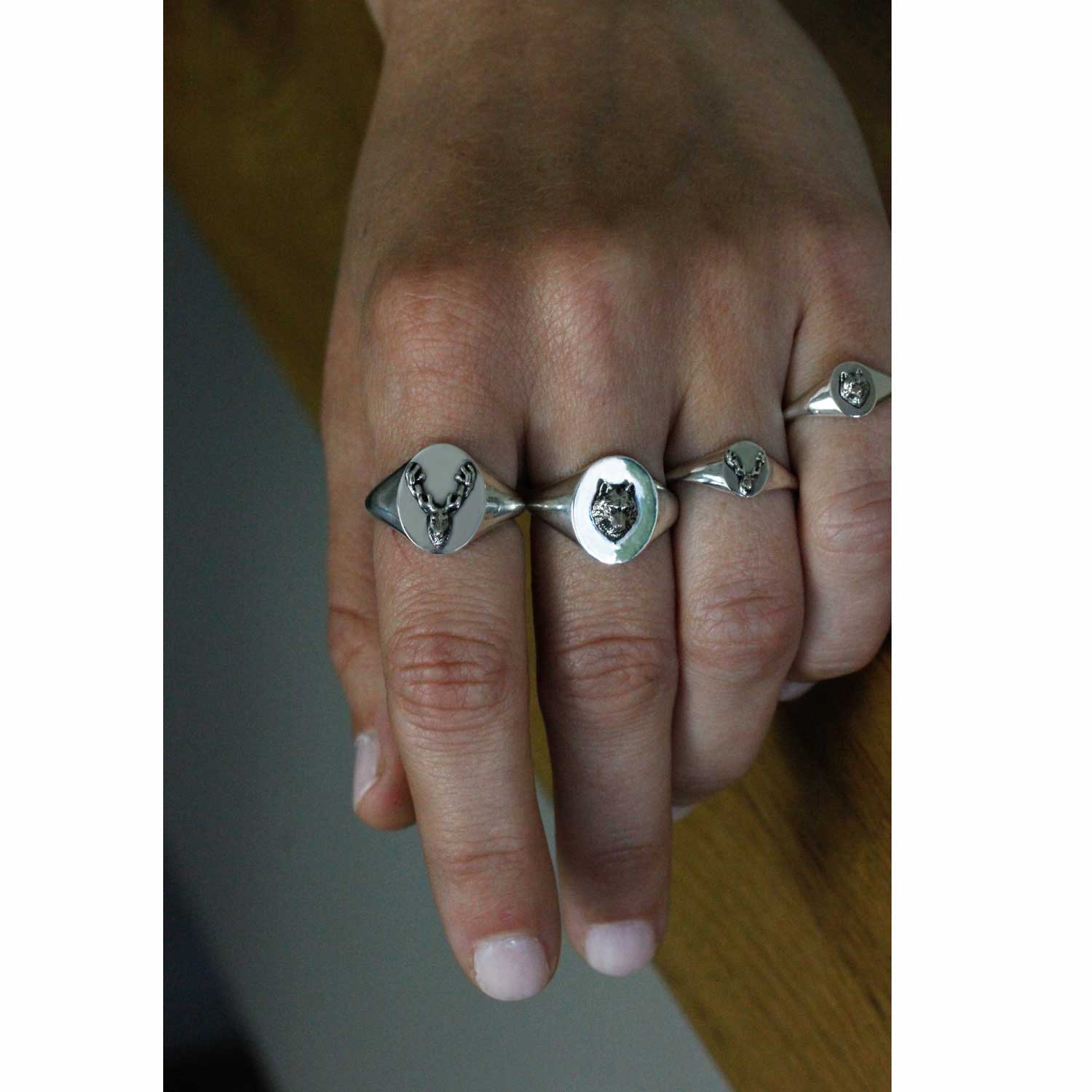 Studio Jewellery Unisex Silver Signet Ring